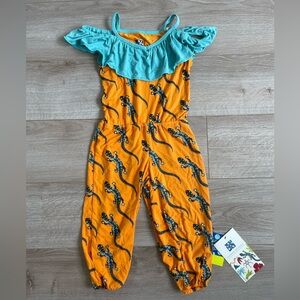 Kickee Pants Jumper, Apricot Bead Lizard Print, 18-24 Mo